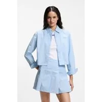 HUGO Hemdbluse Epic aus Baumwoll-Popeline, Relaxed Fit