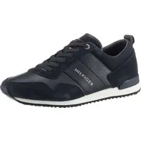 Tommy Hilfiger ICONIC LEATHER SUEDE MIX RUNNER Sneaker, Freizeitschuh, Halbschuh, Schnürschuh im Materialmix