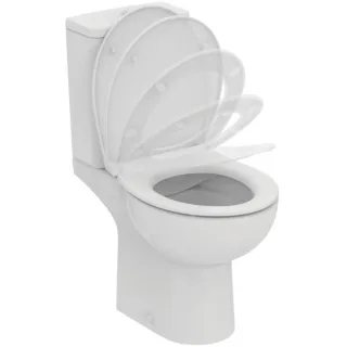 Ideal Standard WC-Paket Eurovit m.Standtiefspül-WC Spülkasten Zulauf unten und WC-Sitz Weiss, W00750 W007501