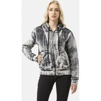 Cipo & Baxx Sweatjacke WL379 (1-tlg) ausdrucksstarkes Tie-Dye-Muster, kombiniert mit Rückenprint