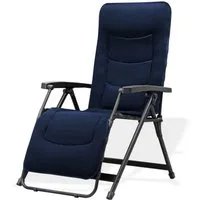 Westfield Gartenliege XL Relaxliege Aeronaut blau Liegestuhl Sonnenliege Relaxsessel, 1 Relaxsessel, 1 St., 1-tlg., stufenlos verstellbar, klappbar, 140 kg Tragkraft, Camping