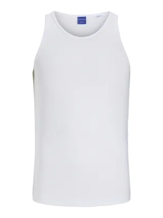 JACK&JONES - JORHYDRA POINTELLE TANK TOP bright white - Gr. - S