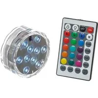 MARELIDA LED Dekolicht LED Unterwasser Licht RGB für Vasen Teich Aquarium Pool Fernbedienung, LED Classic, RGB (rot, grün, blau)