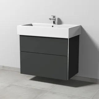 Sanipa 3way Waschtischunterbau zu Duravit Vero Waschtisch mit 2 Auszügen, Graphit-Matt BP7171B