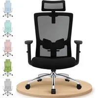 Adormii Bürostuhl Bürostuhl ergonomisch,schreibtischstuhl mit verstellbarer Lendenstütze (Ergonomischer bürostuhl mit verstellbaren Armlehnen, büro stuhl bis zu 135° neigbar, ergonomic office chair mit höhenverstellbarer, atmungsaktiv und komfortabel
