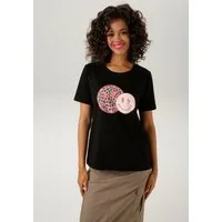 Aniston CASUAL T-Shirt mit coolen Smileys bedruckt