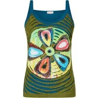 THC Natural Line Tanktop Baumwoll Hippie Mandala Tanktop mit Cutwork (1 Stück, 1-tlg., 1 Stück) mit Cutwork