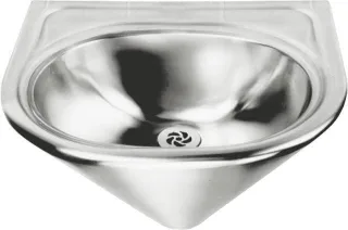 KWC Aquarotter Einzelwaschtisch, ANIMA, Edelstahl, 450x280x400 mm, konisch, Siebventil, 2000071857 2000071857