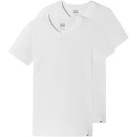 Schiesser Unterhemd 2er Pack Long Life Cotton (Spar-Set, 2-St) Unterhemd / Shirt Kurzarm - Baumwolle