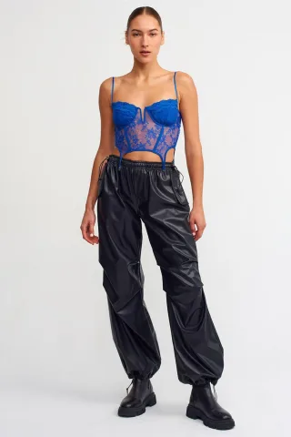 Damen Jogginghose aus Kunstleder