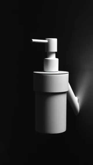Neuesbad Serie 600 Seifenspender, wandhängend, Oberfläche: weiss matt NB1ADI_A4211