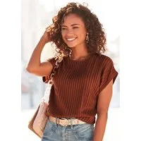 LASCANA Kurzarmshirt mit Biesenstruktur, bügelfreies T-Shirt aus moderner Strukturware