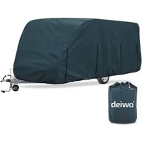 deiwo Wohnwagenschutzhülle Essential Wohnwagen Schutzhülle 550x220x250cm Abdeckplane Caravan (Packung)