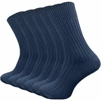 GAWILO Komfortsocken "Natur" aus 100% reiner, naturbelassener Baumwolle für Damen & Herren (6 Paar) Etwas gröber gestrickt für extra Tragekomfort & angenehmes Hautgefühl