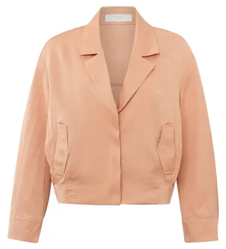 Yaya - Satin-Kurzblusenjacke orange - Gr. - 42
