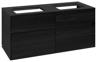 Villeroy & Boch Waschtischunterschrank Collaro C11500 1200x548x500mm 4 Ausz. für 2 Waschtisch Black C11500AB