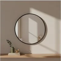 SCENA LIVING Wandspiegel Runder Wandspiegel LØOP, Ø 60 cm, Splitterschutzfolie