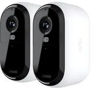 Essential 2K Outdoor Kamera, Überwachungskamera weiß/schwarz, 2er, Set, WLAN, 4 MP