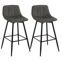 Woltu Barhocker (2 St), Designer Tresenhocker Bistrohocker mit Fußstütze