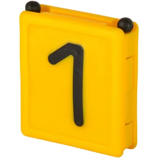 Kerbl Halsbandnummer DUO, 1-stellig 6er Pack gelb - 209421