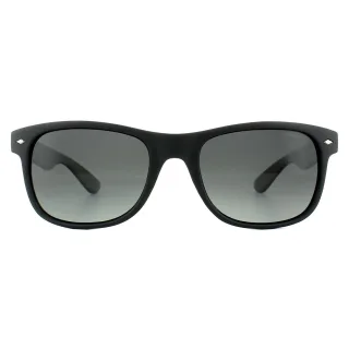 Polaroid Rectangle Unisex Matt Schwarz Rauch Grau Gradient Polarisierte Sonnenbrille
