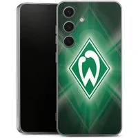 DeinDesign Handyhülle SV Werder Bremen Offizielles Lizenzprodukt Wappen Werder Bremen Laser, Samsung Galaxy S25 Silikon Hülle Bumper Case Handy Schutzhülle
