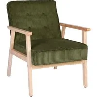 Home affaire Loungesessel MENONRI mit Armlehnen aus Massivholz, Relaxsessel, Lese-Sessel, Cocktailsessel in Cord und Webstoff
