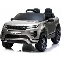 TPFLiving Elektro-Kinderauto Range Rover Evogue mit Fernbedienung - 2 x 12 Volt - 7Ah-Akku, Belastbarkeit 30 kg, Kinderfahrzeug mit Soft-Start und Bremsautomatik - Farbe: grau