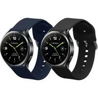 kwmobile 2x Uhrenarmband für Xiaomi Watch 2 / OPPO Watch X / Oneplus 2 Armband Smartwatch, 2-tlg., Fitnesstracker Band Set aus TPU Silikon - Ersatzarmband Smartwatch
