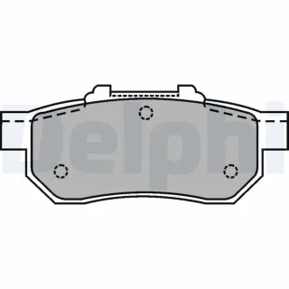 Delphi Bremsbel?ge hinten Honda Civic Crx Integra Jazz