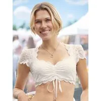 Nina Von C. Dirndlbluse Dirndlbluse mit Herzausschnitt Tracht (Stück, 1-tlg) -