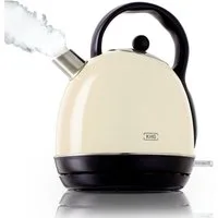KHG Wasserkocher Kessel-Wasserkocher WK-1711 Retro in creme aus Edelstahl, 1,7 Liter, 1.7 l