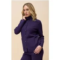 Passioni Strickjacke mit hohem Kragen und Taschen
