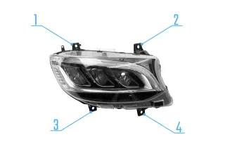 Original Kufatec LED Scheinwerfer Halterung Reparatur Set für Links oder Rechts für Mercedes Sprinter 907 / 910