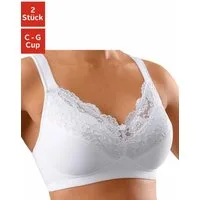 petite fleur by Lascana Soft-BH (Packung, 2 Stück) ohne Bügel mit Komfortträgern – auch ideal für große Größen
