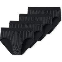Schiesser Slip Original Classics mit Eingriff, gestreift, mit komfortablem Softbund im 4er Pack