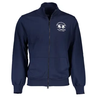 La Martina Herren Blau Baumwollpullover