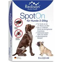 Redisan Zeckenschutzmittel Redisan® Spot on Hund I Pflanzenbasiertes Zeckenmittel OHNE CHEMIE, 12.5 ml, für Hunde