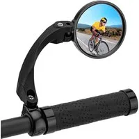 ROCKBROS Fahrradspiegel in schwarz kompatibel mit Lenkern mit einem Durchmesser von 20–24 mm