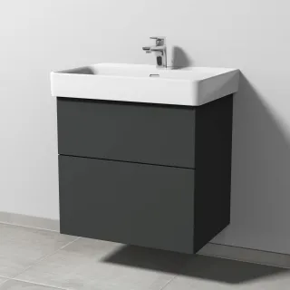 Sanipa 3way Waschtischunterbau zu Laufen Pro S Waschtisch mit 2 Auszügen, Graphit-Matt SP7671B