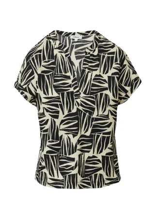 s.Oliver Red Label - Strukturiertes Blusenshirt im Relaxed Fit schwarz - Gr. - 36
