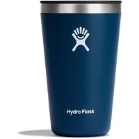 Hydro Flask Thermobecher 16 OZ All Around Tumbler Press-In Lid, 473 ml, 1-tlg., Edelstahl, Kompatibel mit Trinkhalmdeckel und verschließbaren Eindrückdeckel