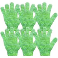 Das Blaue Wunder® Körperbürste Clever Hand Peelinghandschuh, 6er-Set Handschuhe, mit Bambusfasern