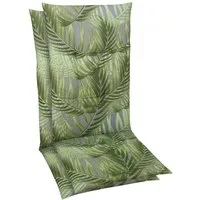 GO-DE Hochlehnerauflage, (Set, 2 St., Set mit 2 Hochlehnerauflagen), Maße ca.: 48 cm x 5 cm x 118 cm