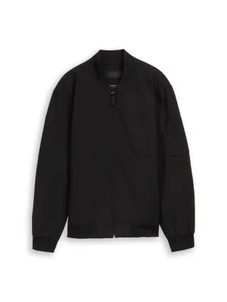 Denim Tom Tailor - Bomberjacke aus wasserabweisendem Material black - Gr. - L