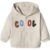 vertbaudet Strickjacke Baby Kapuzensweatjacke Rippbündchen