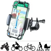 CoolGadget Handy-Halterung Fahrrad Gummiband, (bis 6,5 Zoll, Smartphone Handy Halter für Motorrad Bike Roller Scooter)
