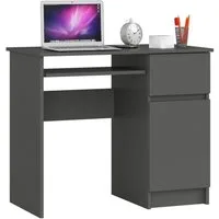 Raumhirsch Furniture Schreibtisch 90 cm Breite - Computertisch 90 cm Breite - Optimale Arbeitsfläche, Hochwertiges Laminat, Stauraum, elegantes Design, Selbstmontage