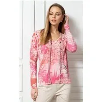 Passioni 2-in-1-Strickjacke Twinset mit floralem Animal-Print