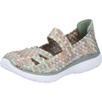 Rieker Riemchenballerina Slipper, Schlupfschuh mit MemoSoft-Innensohle